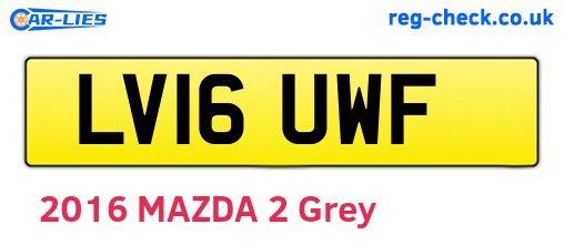 LV16UWF are the vehicle registration plates.