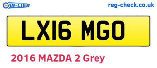 LX16MGO are the vehicle registration plates.