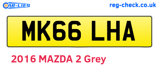 MK66LHA are the vehicle registration plates.