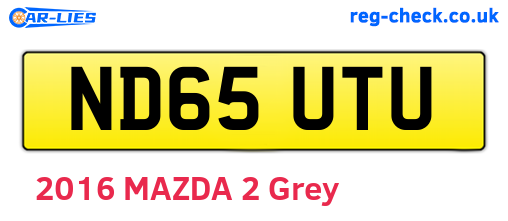 ND65UTU are the vehicle registration plates.