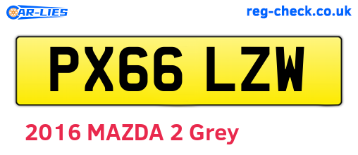 PX66LZW are the vehicle registration plates.