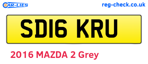 SD16KRU are the vehicle registration plates.