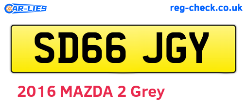 SD66JGY are the vehicle registration plates.