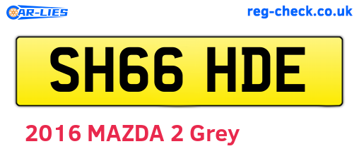 SH66HDE are the vehicle registration plates.