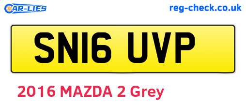 SN16UVP are the vehicle registration plates.