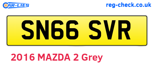 SN66SVR are the vehicle registration plates.
