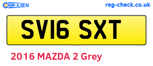 SV16SXT are the vehicle registration plates.