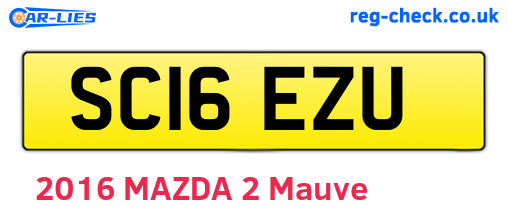 SC16EZU are the vehicle registration plates.