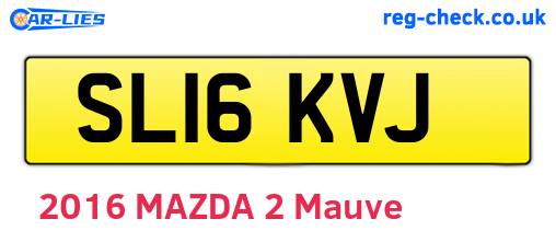 SL16KVJ are the vehicle registration plates.