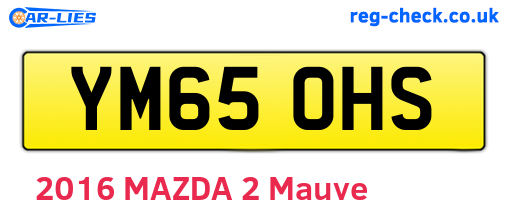 YM65OHS are the vehicle registration plates.