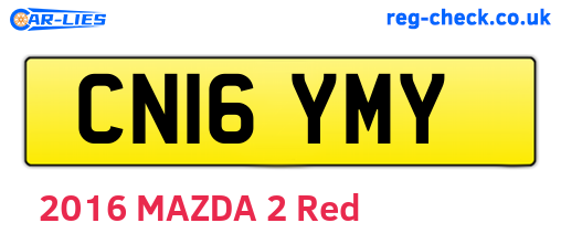 CN16YMY are the vehicle registration plates.