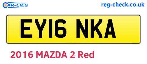 EY16NKA are the vehicle registration plates.