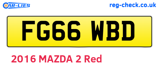 FG66WBD are the vehicle registration plates.