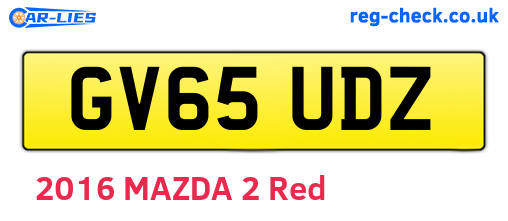 GV65UDZ are the vehicle registration plates.
