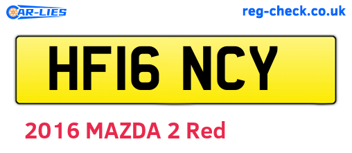 HF16NCY are the vehicle registration plates.