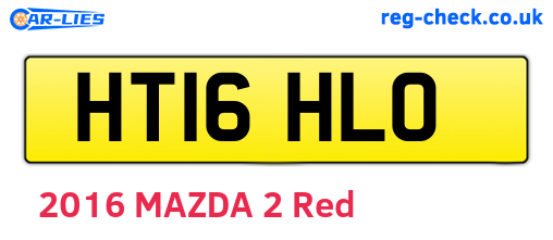 HT16HLO are the vehicle registration plates.