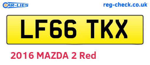 LF66TKX are the vehicle registration plates.