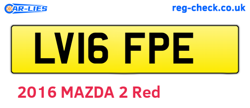 LV16FPE are the vehicle registration plates.