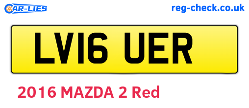 LV16UER are the vehicle registration plates.