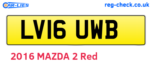 LV16UWB are the vehicle registration plates.