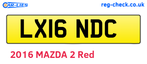 LX16NDC are the vehicle registration plates.