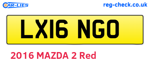 LX16NGO are the vehicle registration plates.