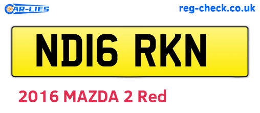 ND16RKN are the vehicle registration plates.