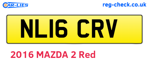 NL16CRV are the vehicle registration plates.