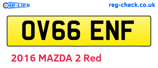 OV66ENF are the vehicle registration plates.