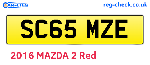 SC65MZE are the vehicle registration plates.