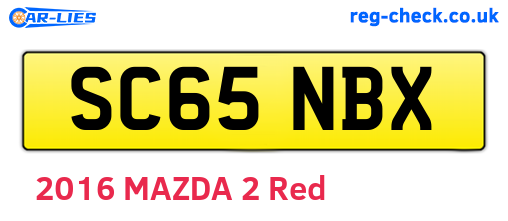 SC65NBX are the vehicle registration plates.