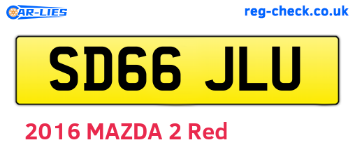 SD66JLU are the vehicle registration plates.