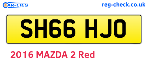 SH66HJO are the vehicle registration plates.