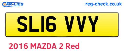 SL16VVY are the vehicle registration plates.