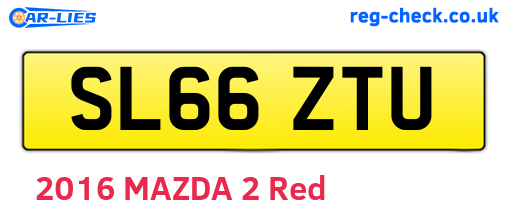 SL66ZTU are the vehicle registration plates.