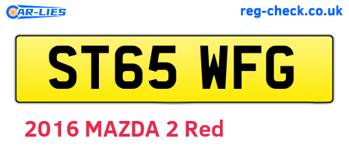 ST65WFG are the vehicle registration plates.