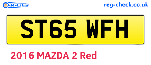 ST65WFH are the vehicle registration plates.