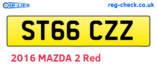 ST66CZZ are the vehicle registration plates.