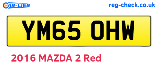 YM65OHW are the vehicle registration plates.