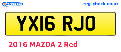 YX16RJO are the vehicle registration plates.