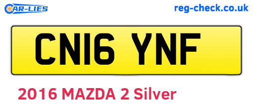CN16YNF are the vehicle registration plates.