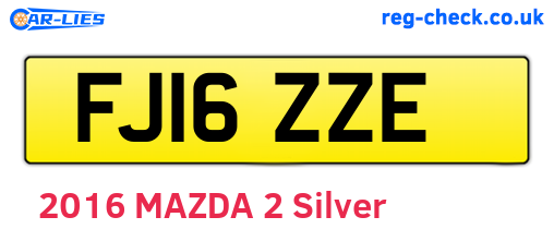FJ16ZZE are the vehicle registration plates.