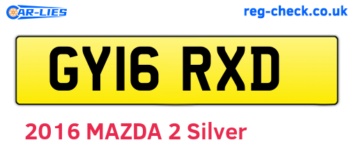 GY16RXD are the vehicle registration plates.