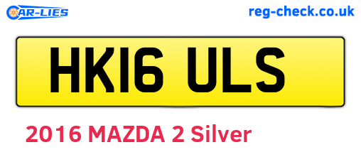 HK16ULS are the vehicle registration plates.