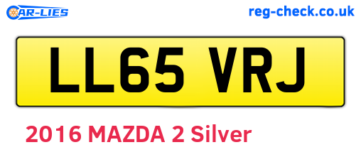 LL65VRJ are the vehicle registration plates.
