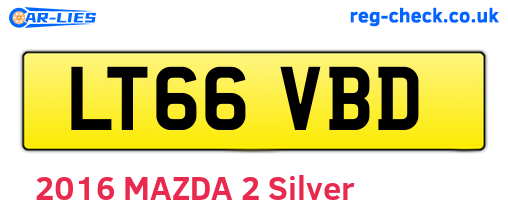 LT66VBD are the vehicle registration plates.