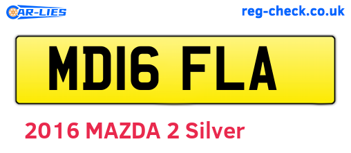 MD16FLA are the vehicle registration plates.