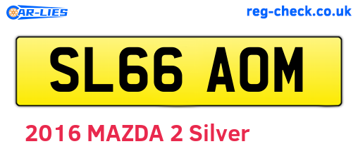 SL66AOM are the vehicle registration plates.