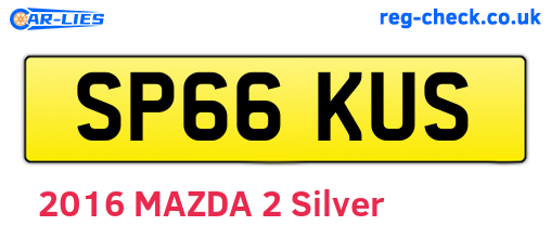 SP66KUS are the vehicle registration plates.