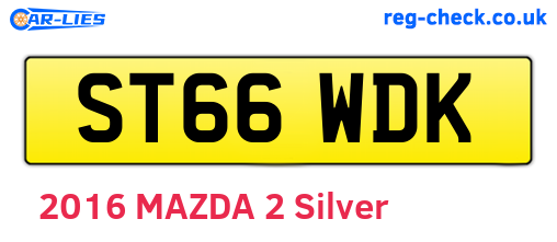 ST66WDK are the vehicle registration plates.